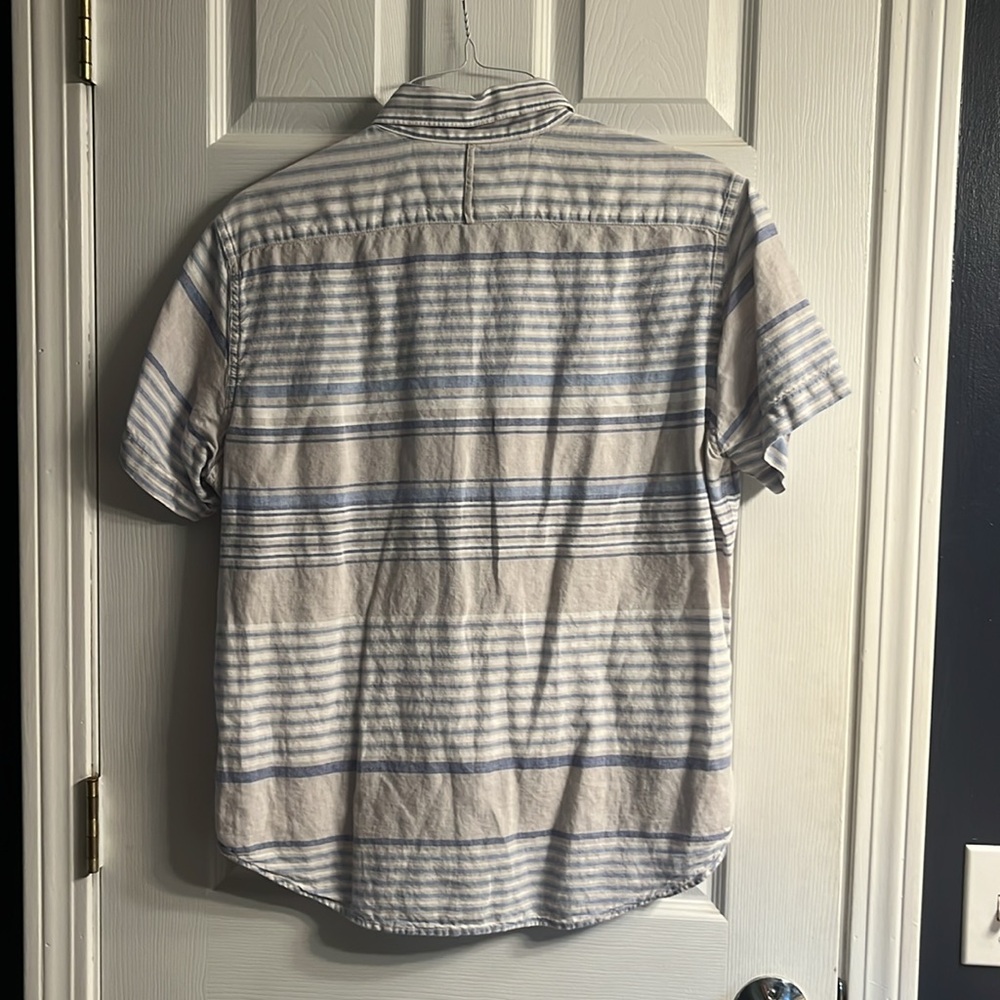 Banana Republic Blue and White Casual Button Down Shirt - Picture 3 of 3